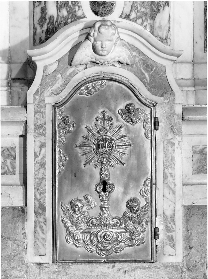 ostensorio (sportello di tabernacolo) - ambito veronese (sec. XVII)