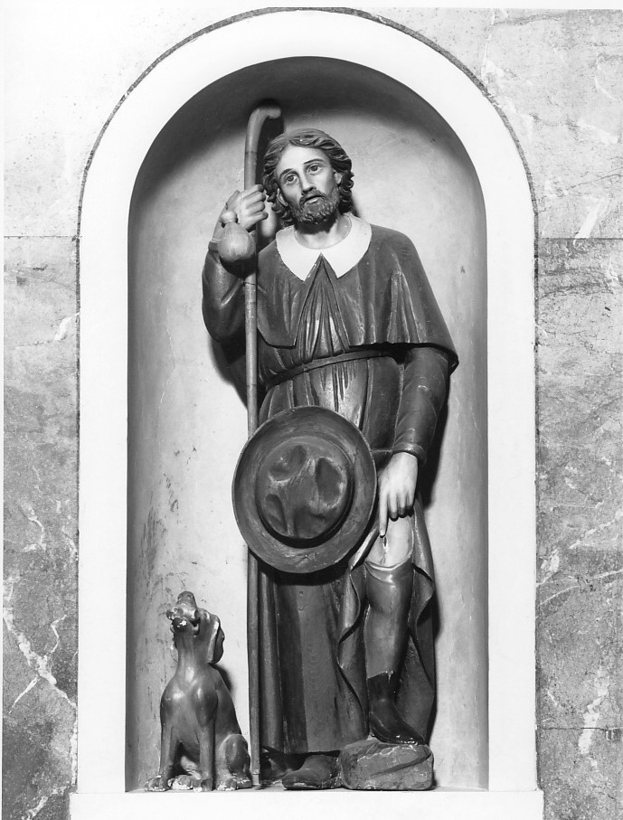 San Rocco (statuetta) di Righetti Antonio detto Lugarin (sec. XIX)