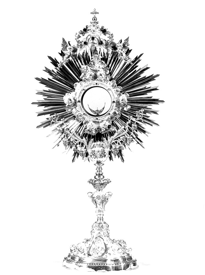 ostensorio - a raggiera - ambito veneto (sec. XIX)