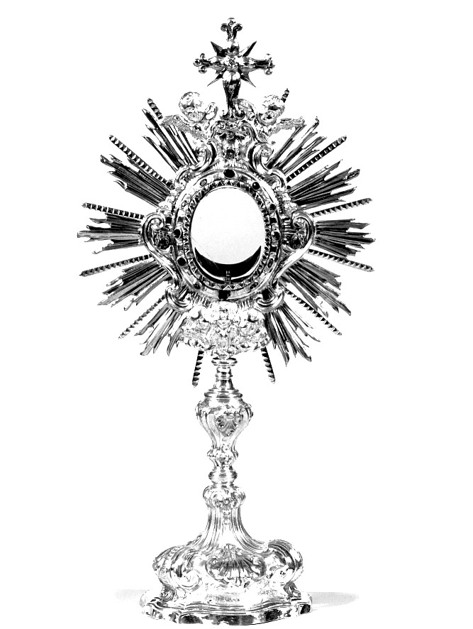 ostensorio - a raggiera - ambito veneto (seconda metà sec. XVIII)