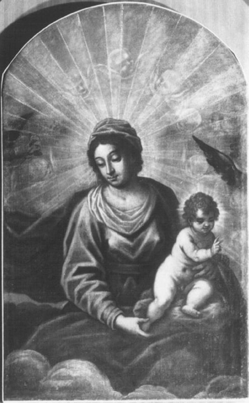 Madonna con Bambino (dipinto) di Dolci Carlo (maniera) (sec. XVII)