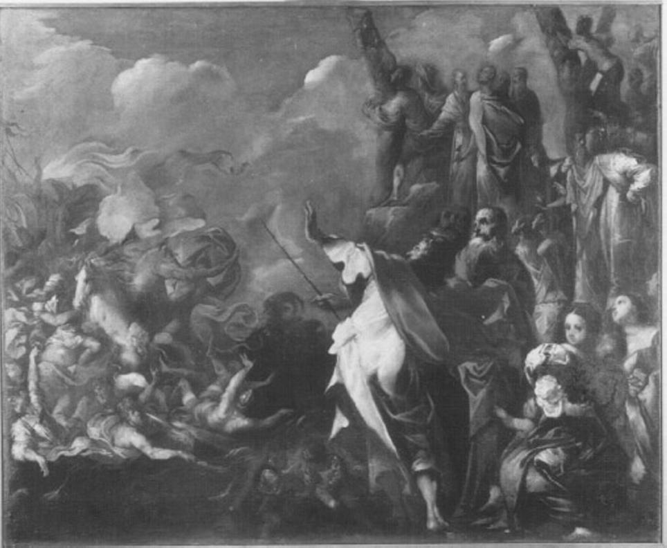 passaggio del mar Rosso (dipinto) di Maffei Francesco (sec. XVII)