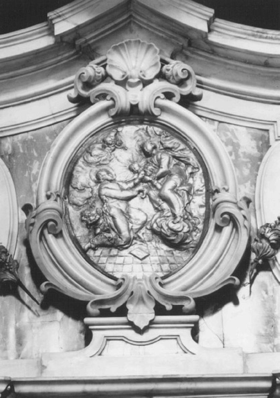 apparizione della Madonna (rilievo) di Frigimelica Girolamo (sec. XVIII)