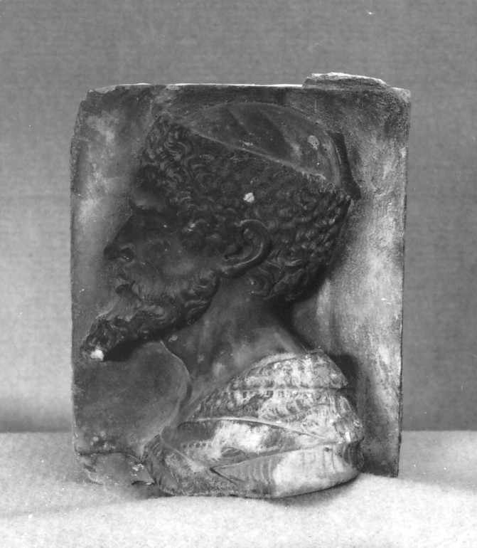 testa d'uomo di profilo (rilievo) - ambito veneto (?) (sec. XIX)