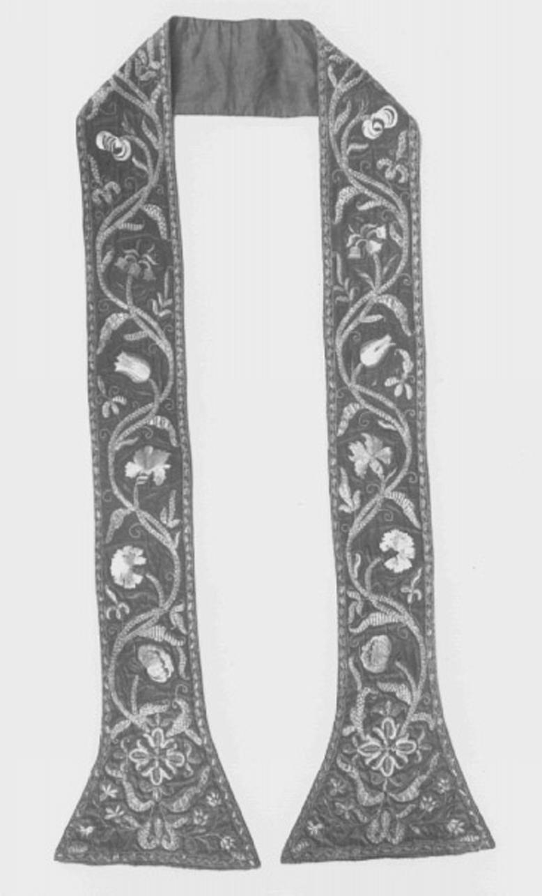 stola, elemento d'insieme - ambito veneziano (secc. XVI/ XVII)
