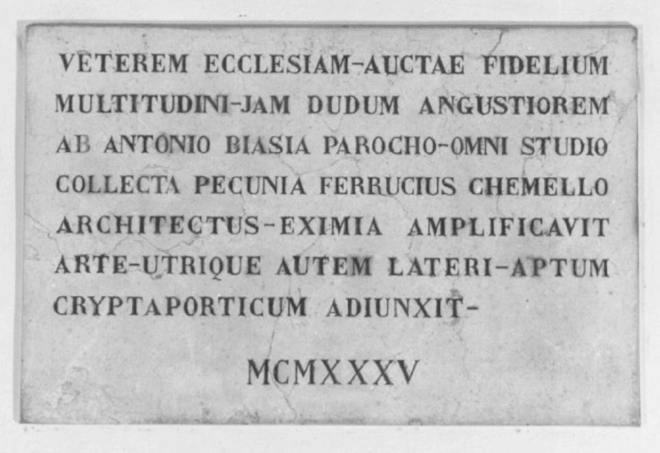 lapide - ambito veneto (sec. XX)