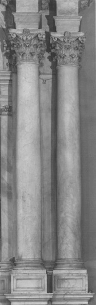 colonna, elemento d'insieme di Longhena Baldassarre (attribuito), Corbarelli Benedetto (bottega) (sec. XVII)