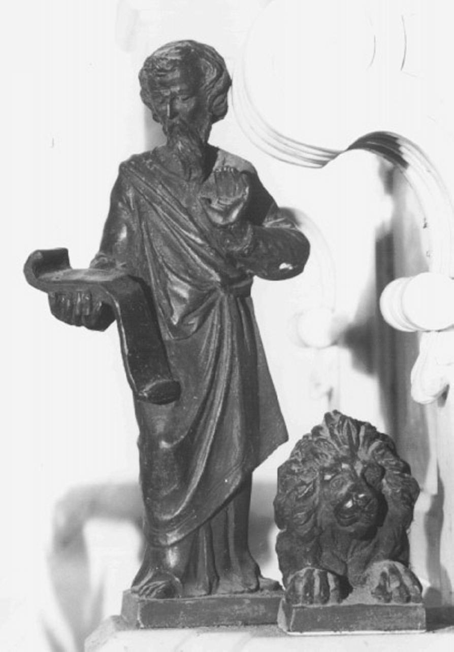 San Marco Evangelista (statuetta, elemento d'insieme) di Longhena Baldassarre (attribuito) (sec. XVII)