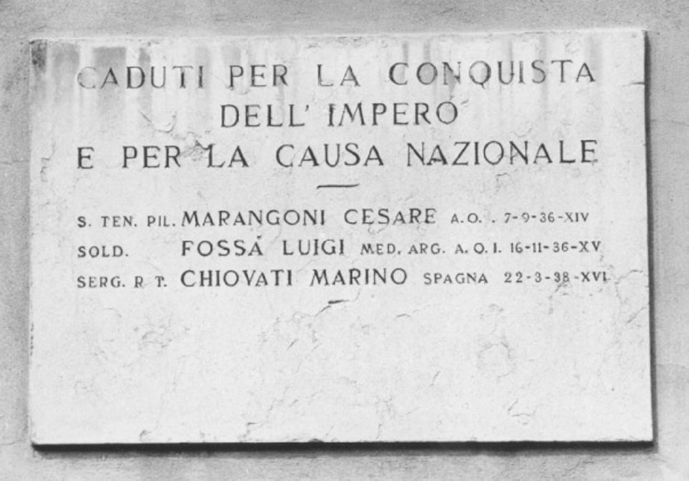 lapide - ambito veneto (sec. XX)