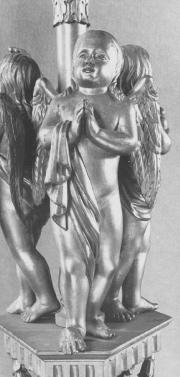 angelo (statuetta, elemento d'insieme) - ambito veneto (seconda metà sec. XIX)