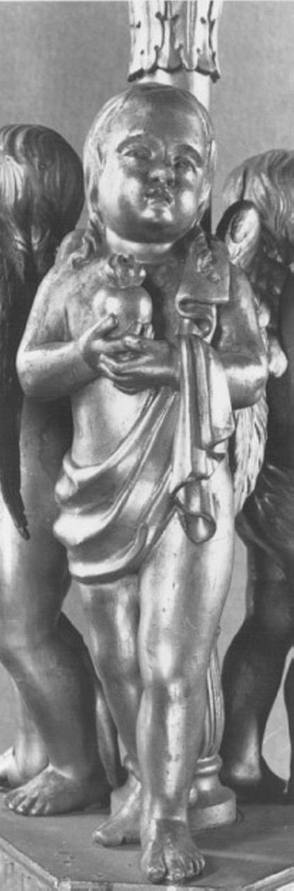angelo (statuetta, elemento d'insieme) - ambito veneto (seconda metà sec. XIX)