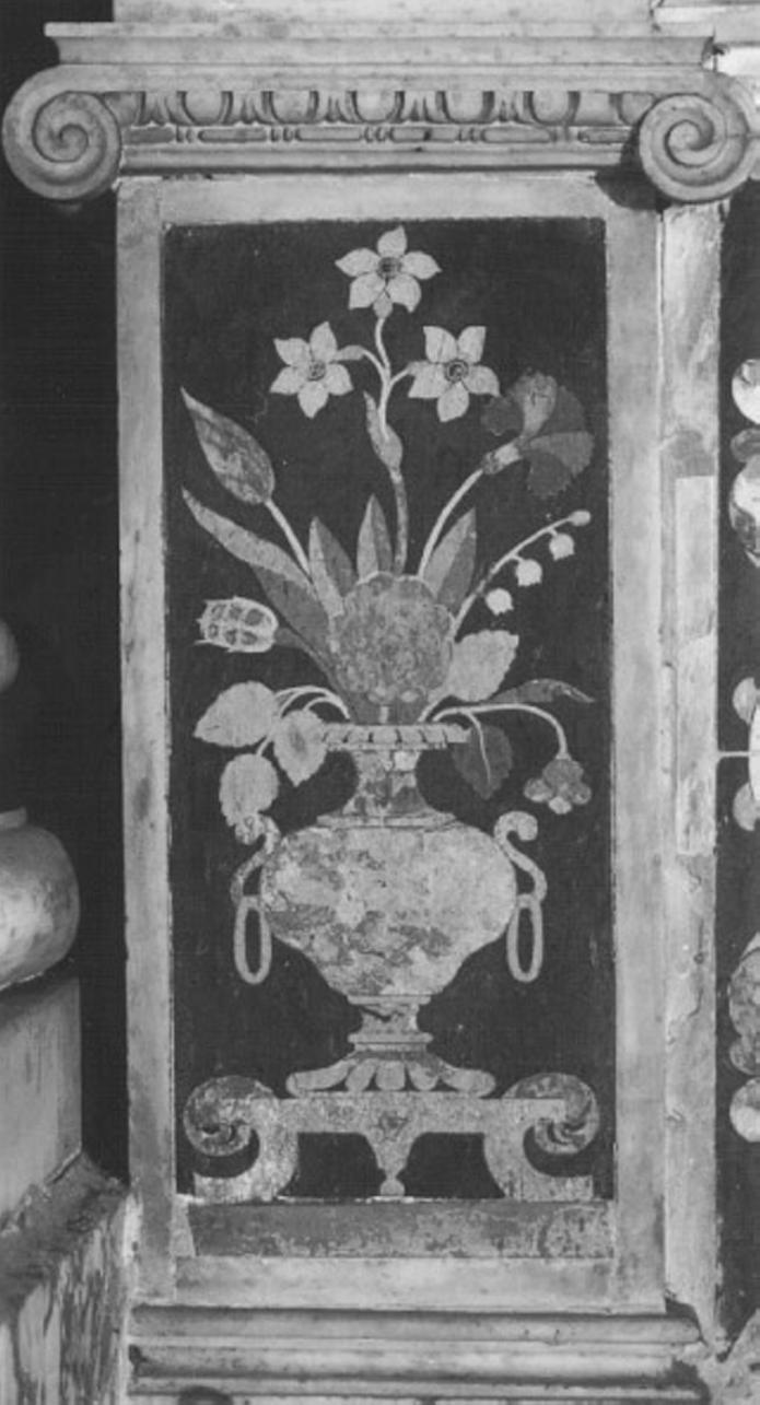 vaso con fiori (formella, elemento d'insieme) di Fadiga Vincenzo (bottega) (sec. XVII)