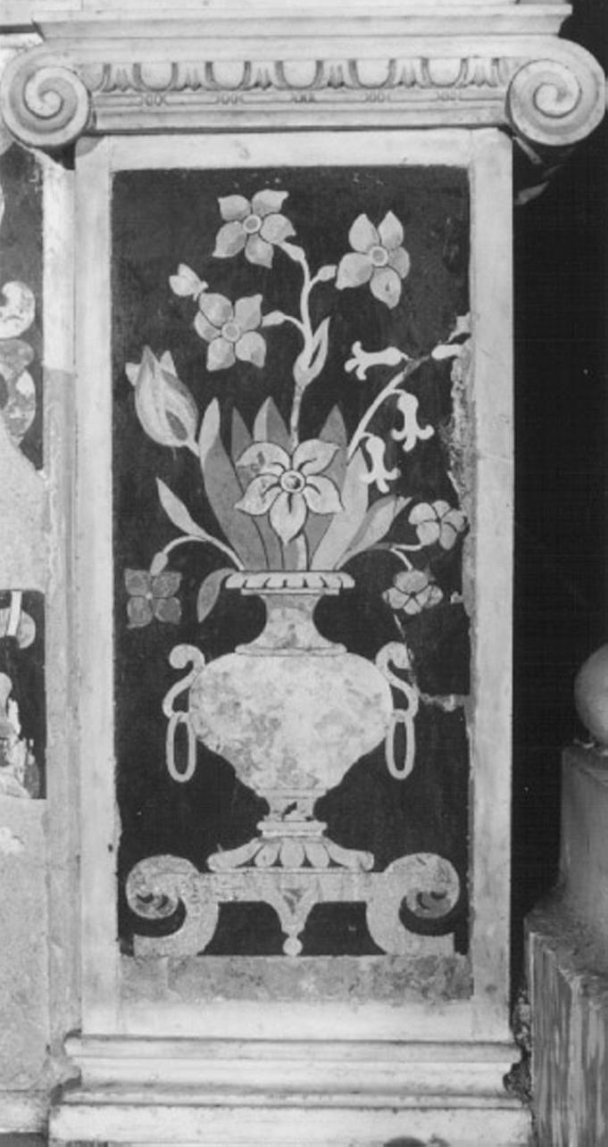 vaso con fiori (formella, elemento d'insieme) di Fadiga Vincenzo (bottega) (sec. XVII)