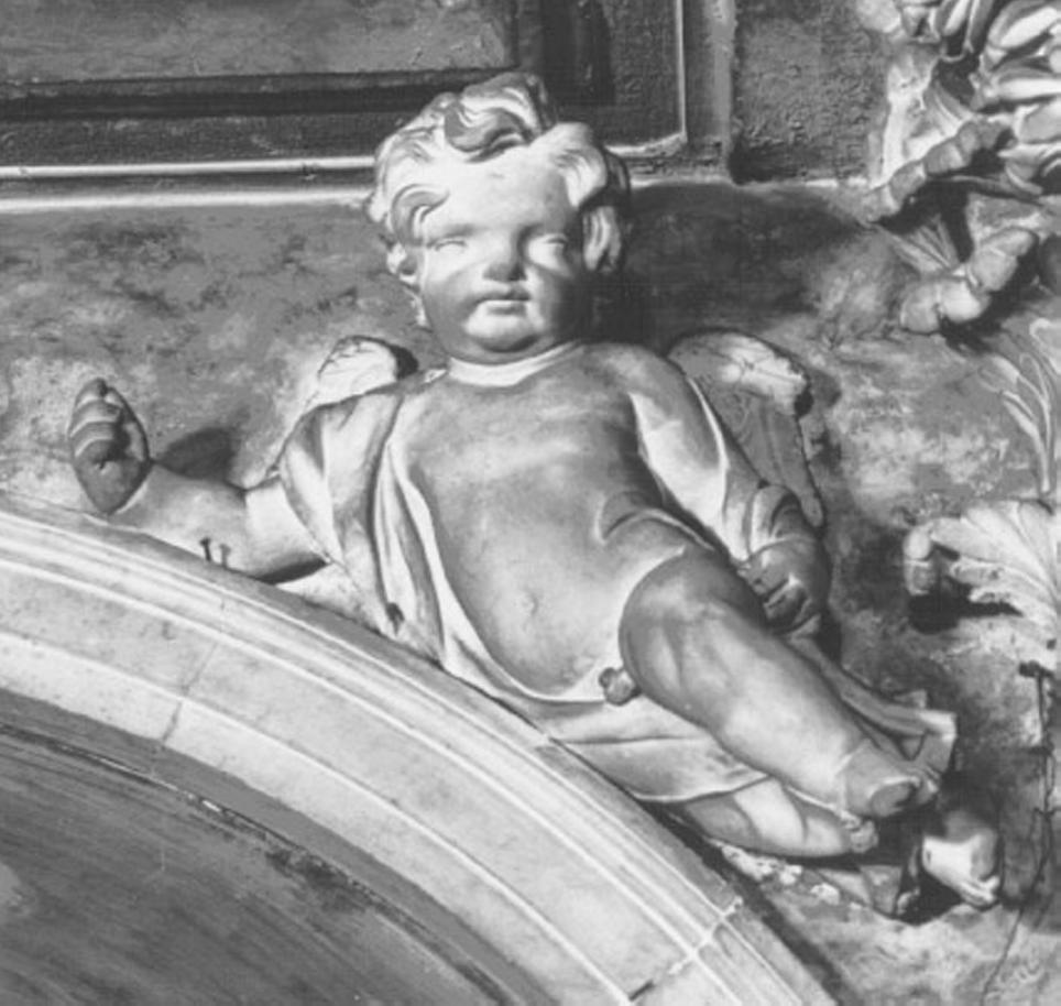 angelo (statua, elemento d'insieme) di Cassetti Giacomo (attribuito) (fine/inizio secc. XVII/ XVIII)