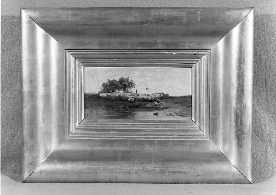 paesaggio con animali (dipinto) - ambito veneto (secc. XIX/ XX)