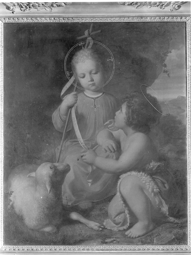 Gesù Bambino e San Giovannino (dipinto) di Blaas Carlo (sec. XIX)