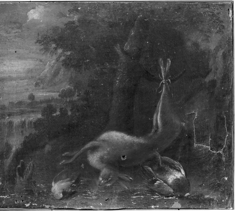 natura morta con cacciagione (dipinto) - ambito veneto (sec. XVII)