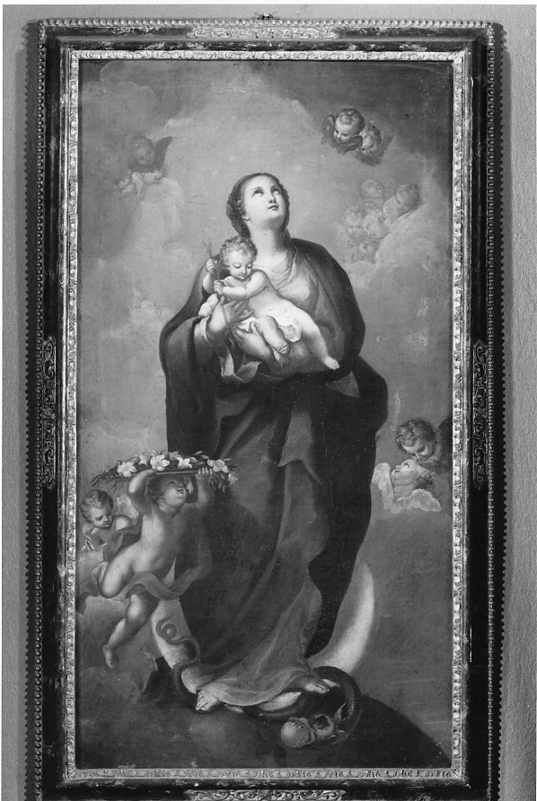 Immacolata Concezione (dipinto) di Ugolini Agostino (attribuito) (secc. XVIII/ XIX)