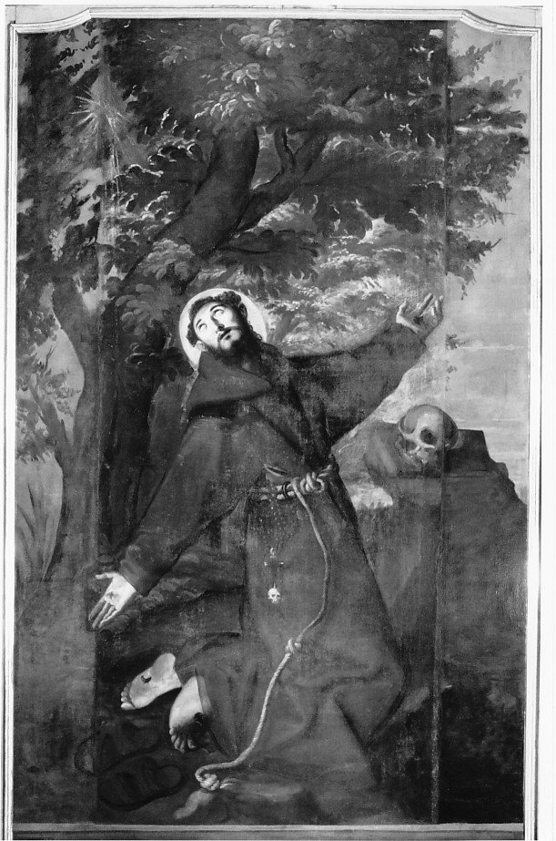 San Francesco d'Assisi riceve le stimmate (dipinto) di Prunato Santo (attribuito) (secc. XVII/ XVIII)