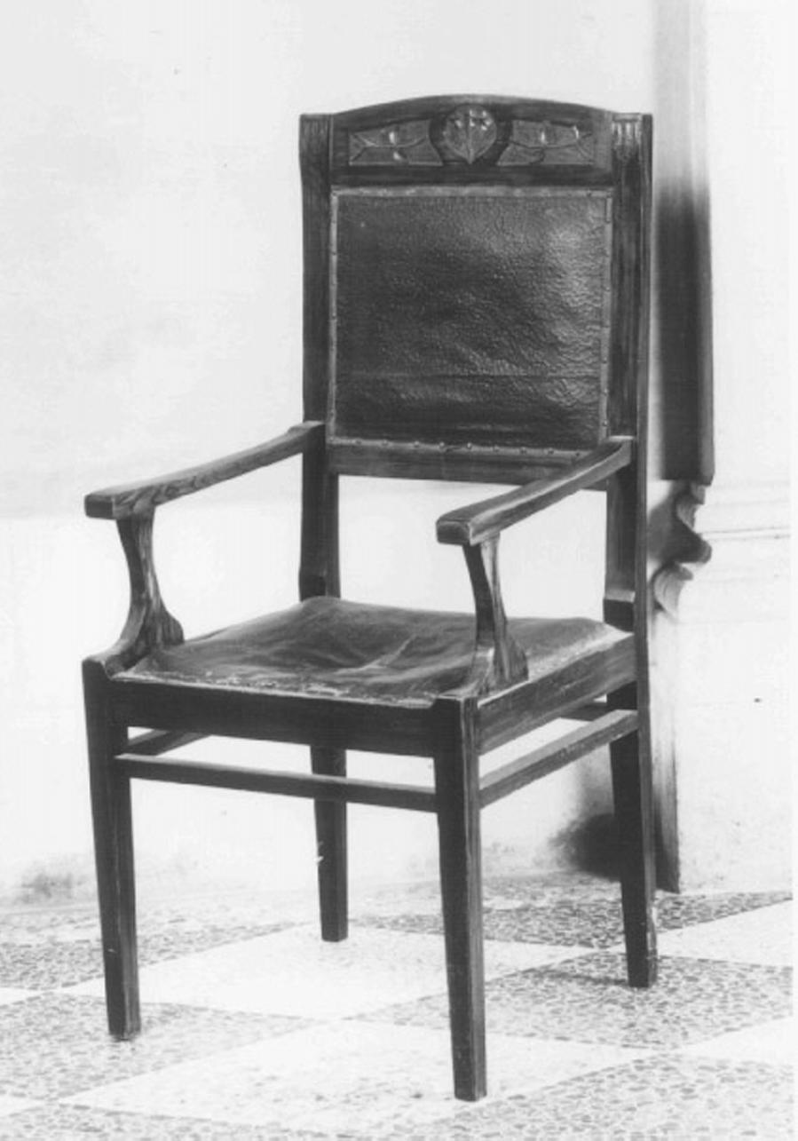 sedia - a braccioli - ambito vicentino (secc. XIX/ XX)