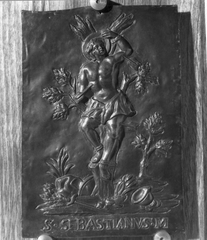 San Sebastiano (placchetta) - produzione veronese (sec. XVIII)