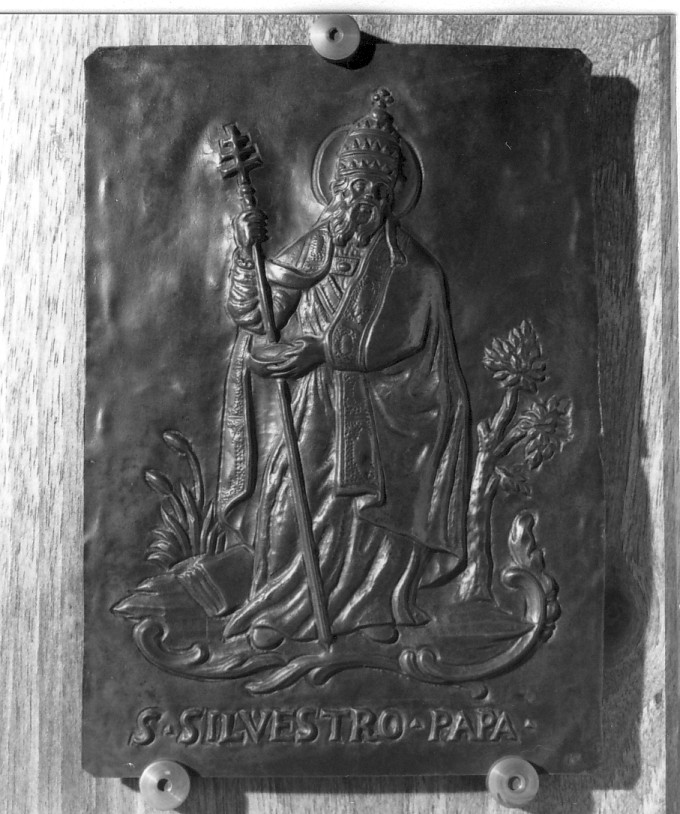 San Silvestro (placchetta) - produzione veronese (sec. XVIII)