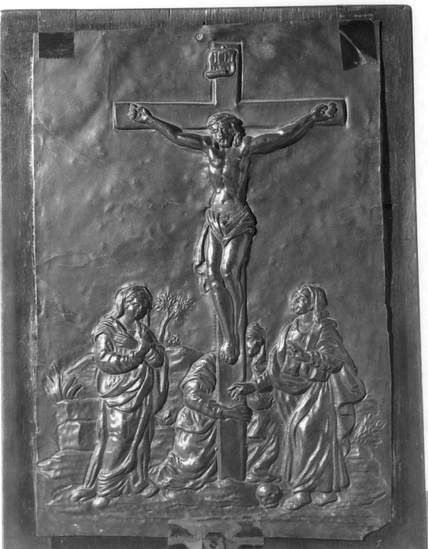 crocifissione di Cristo (placchetta) - produzione veronese (sec. XVIII)