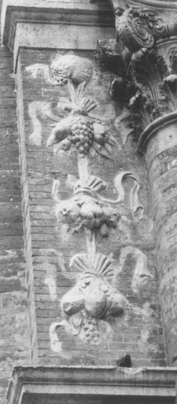 motivi decorativi vegetali (decorazione plastica) di Rubini Lorenzo (e aiuti) (sec. XVI)