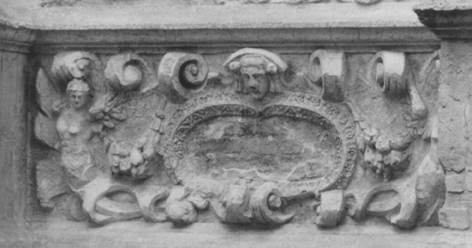 cartiglio (decorazione plastica) di Rubini Lorenzo (e aiuti) (sec. XVI)