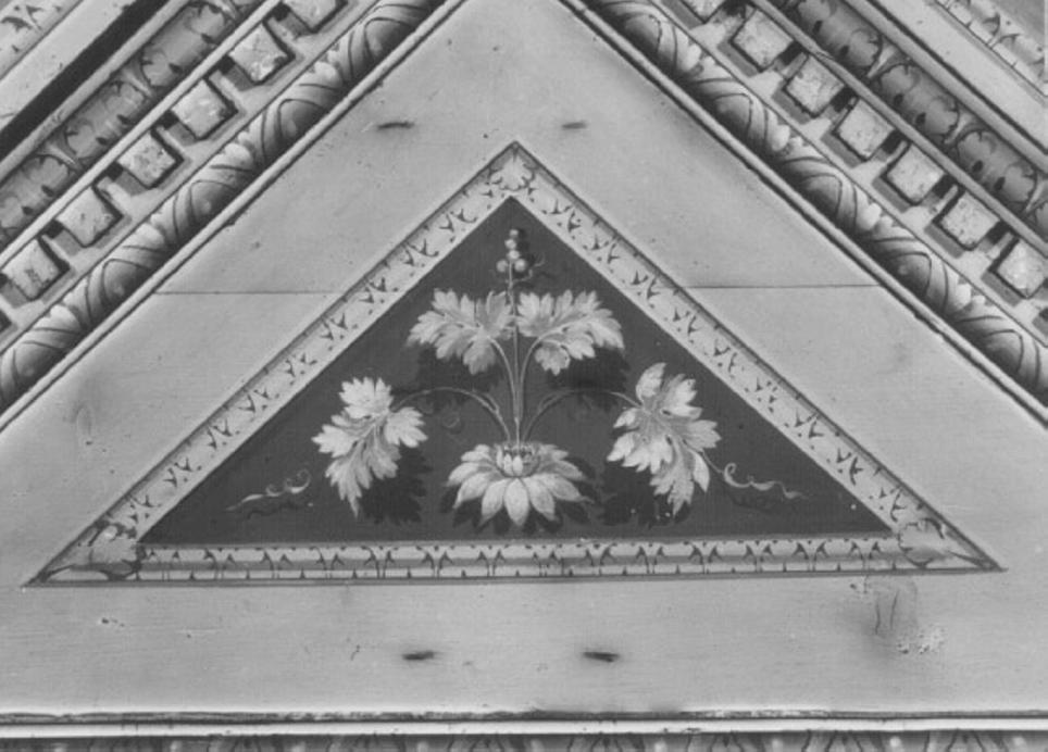 motivo decorativo fitomorfo (dipinto) - ambito vicentino (sec. XVIII)