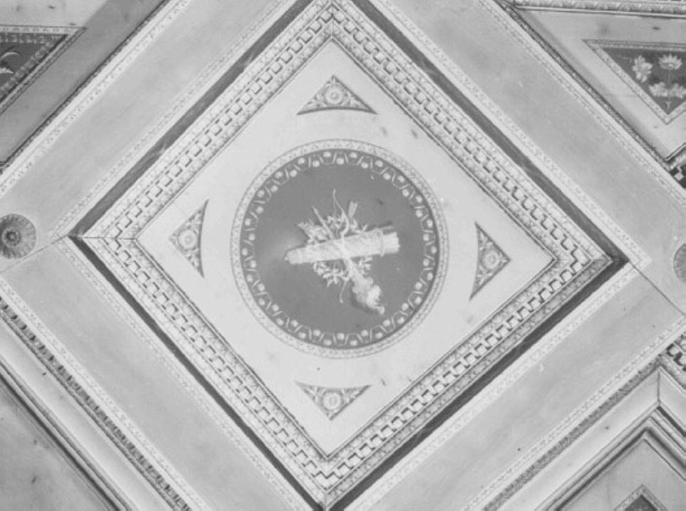 motivo decorativo (dipinto) - ambito vicentino (sec. XVIII)