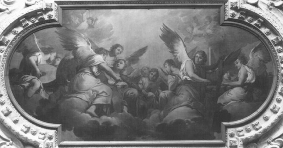 angeli musicanti (dipinto, elemento d'insieme) di Carpioni Giulio (sec. XVII)