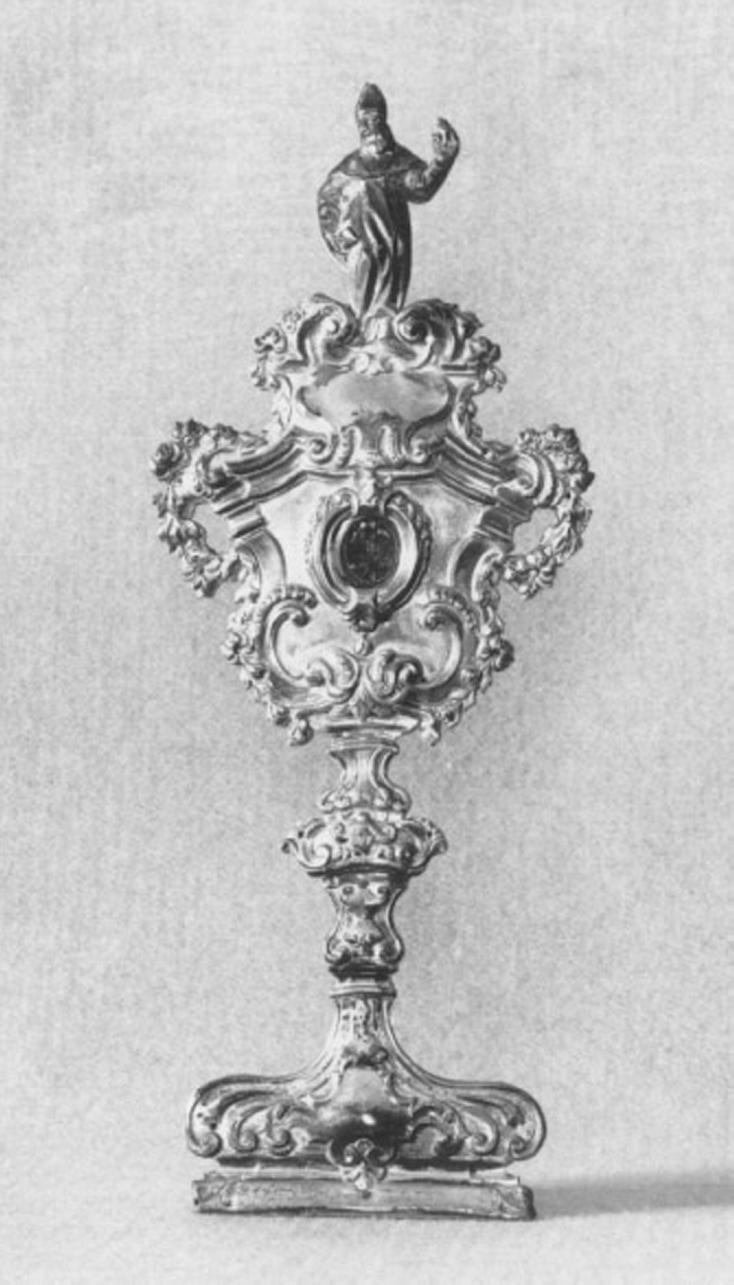 Santo vescovo (reliquiario-ostensorio) - ambito vicentino (sec. XVIII)