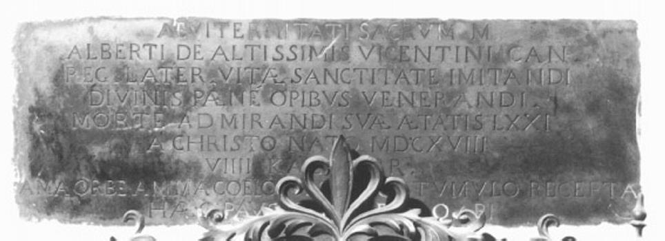 lapide - ambito vicentino (fine sec. XVII)