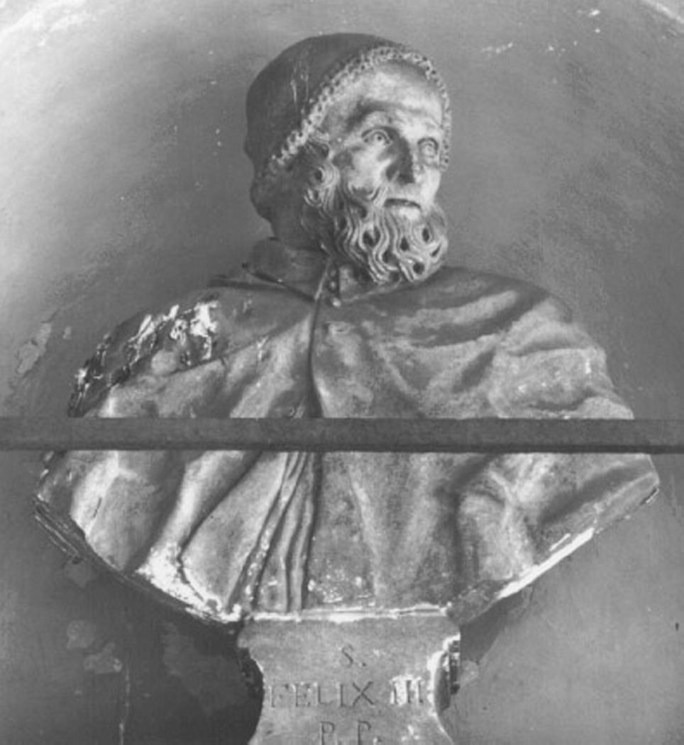 Papa Felice III (busto) di Marinali Orazio (scuola) (sec. XVIII)