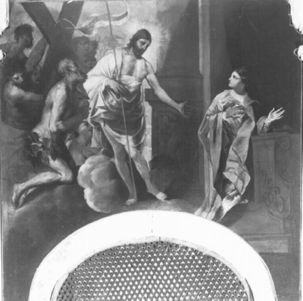 apparizione di Cristo risorto alla Madonna (dipinto) di Maffei Francesco (attribuito) (sec. XVII)