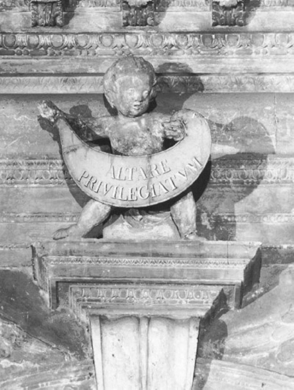 putto (statua) di Albanese Girolamo (bottega), Biego Alessandro (sec. XVII)
