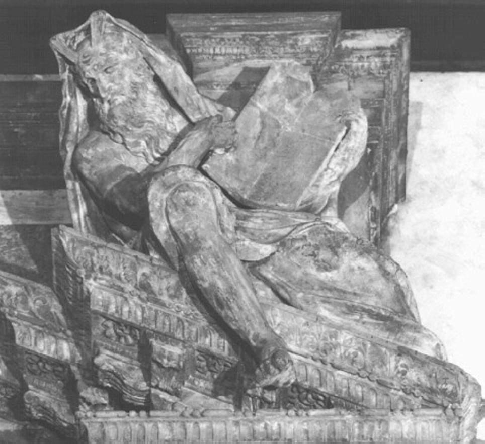 Mosè (statua) di Albanese Girolamo (bottega), Biego Alessandro (sec. XVII)