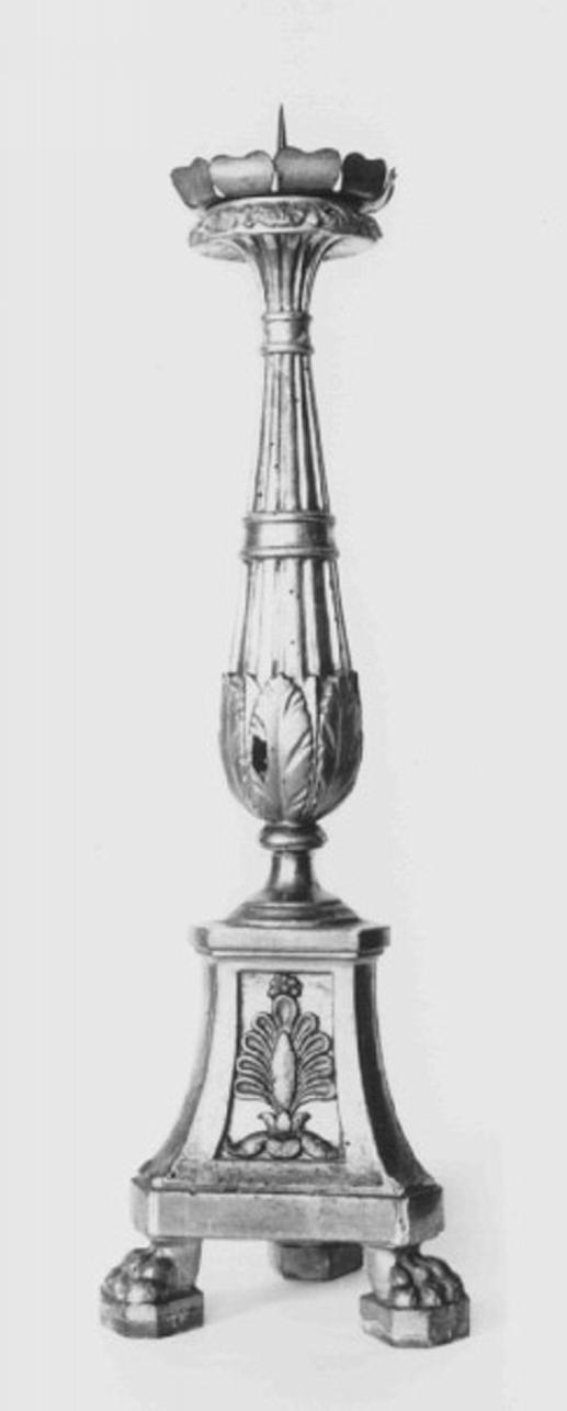 candeliere d'altare, serie - ambito vicentino (sec. XIX)