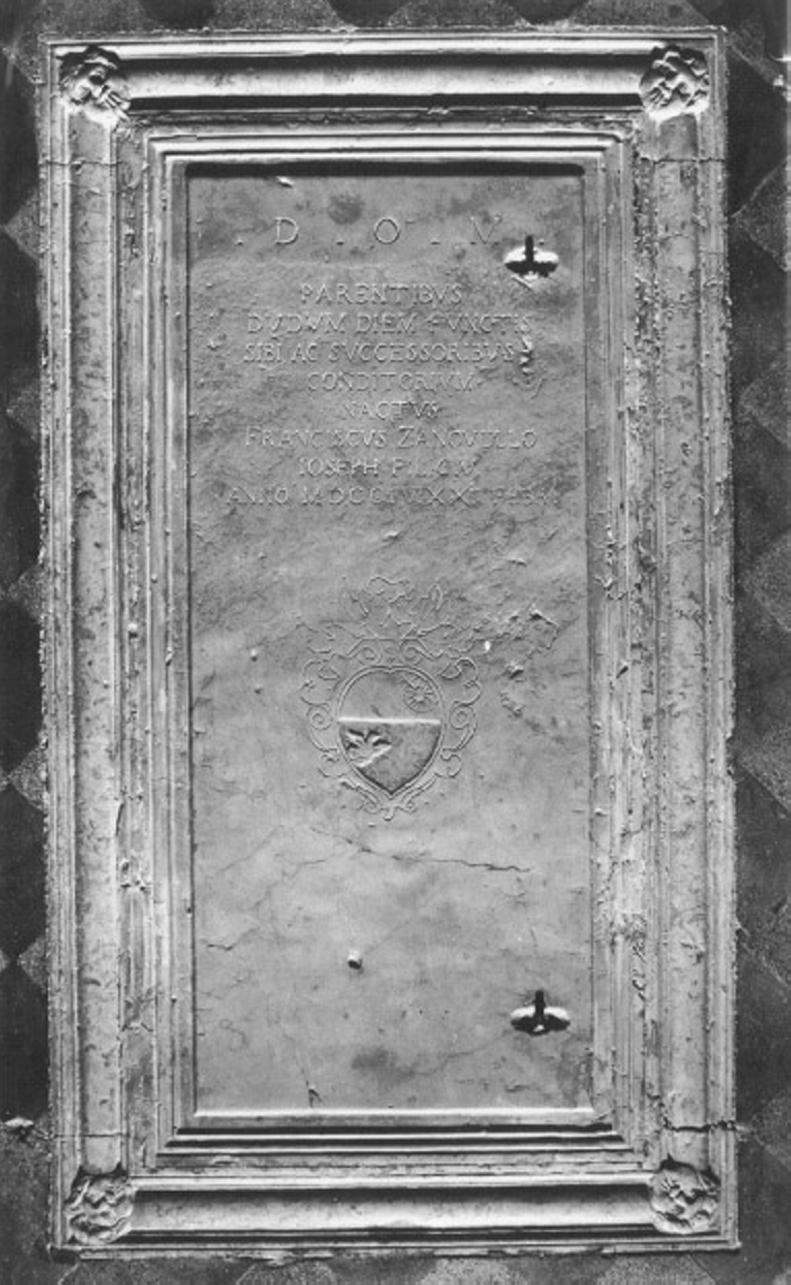 lastra tombale - ambito veneto (sec. XVIII)