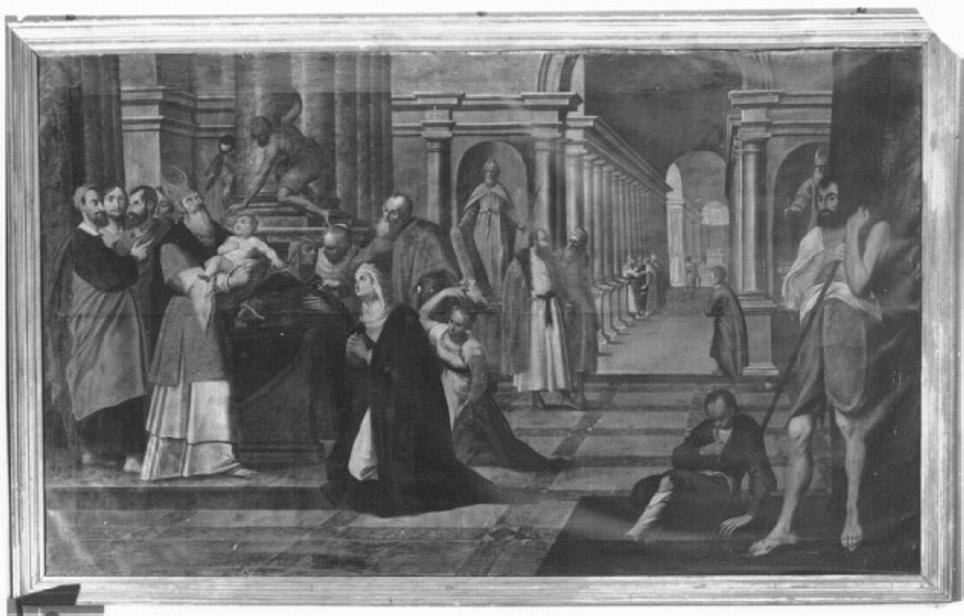 presentazione di Gesù al tempio (dipinto) di Coquinati Antonio (sec. XVII)