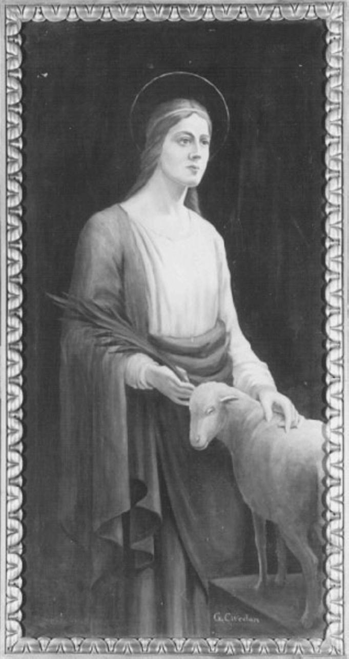 Sant'Agnese (dipinto) di Cavedon G (inizio sec. XX)