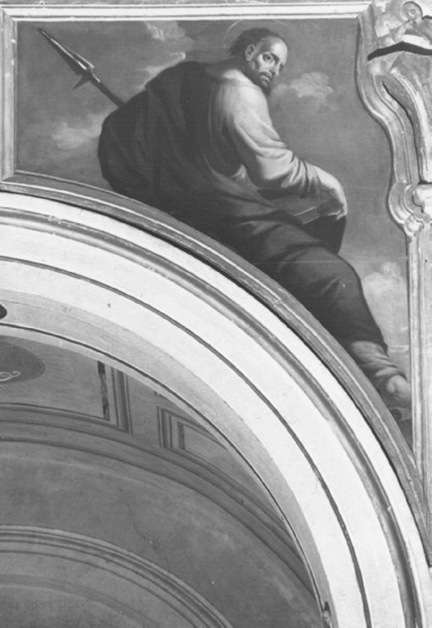 San Matteo Evangelista (dipinto, elemento d'insieme) di Cozza Giovanni (attribuito) (sec. XVII)