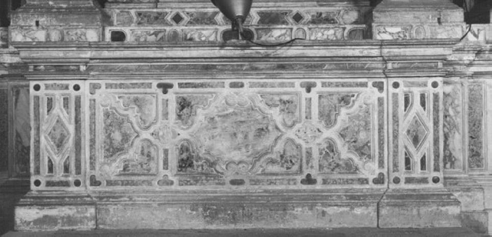 motivi decorativi geometrici (mensa d'altare, elemento d'insieme) di Merlo Domenico, Merlo Federico (sec. XVII)