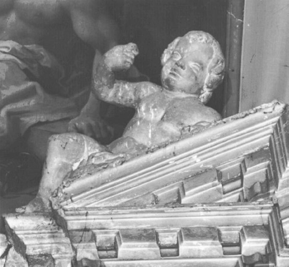 putto (statua, elemento d'insieme) di Merlo Domenico, Merlo Federico (sec. XVII)