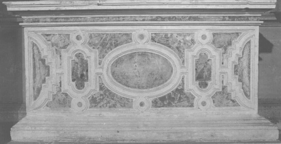 motivi decorativi geometrici (paliotto, elemento d'insieme) - ambito vicentino (sec. XVIII)