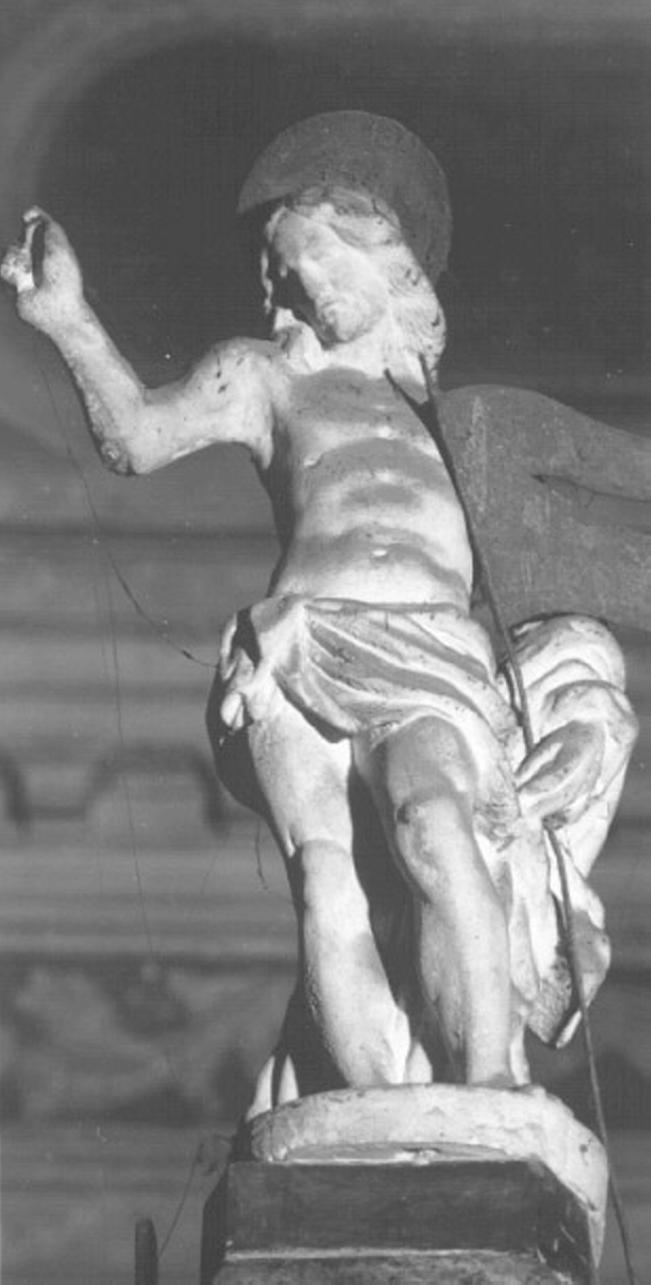 Cristo redentore benedicente (statuetta, elemento d'insieme) di Merlo Domenico, Merlo Federico (sec. XVII)