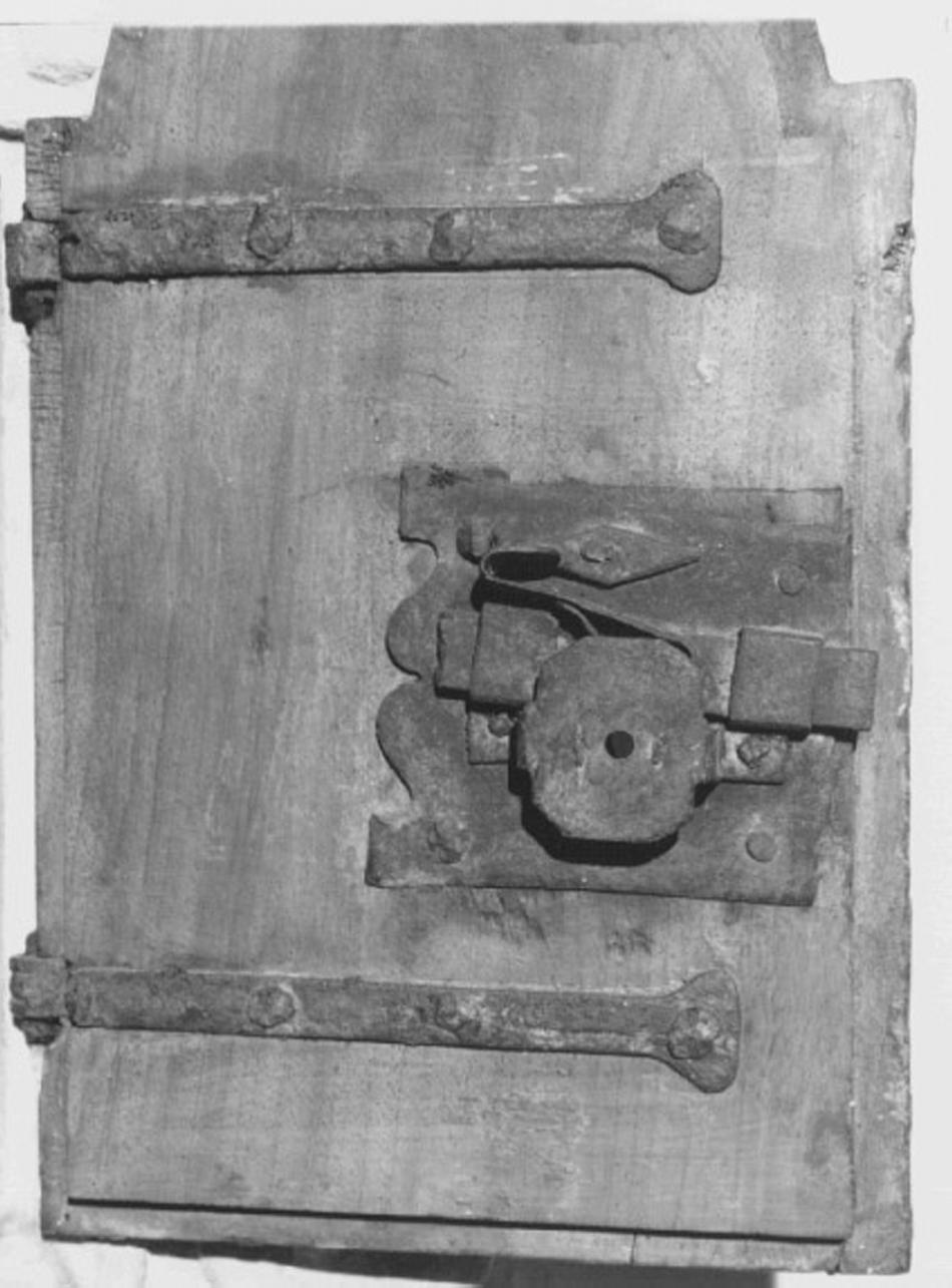 serratura, elemento d'insieme - ambito vicentino (prima metà sec. XVIII)