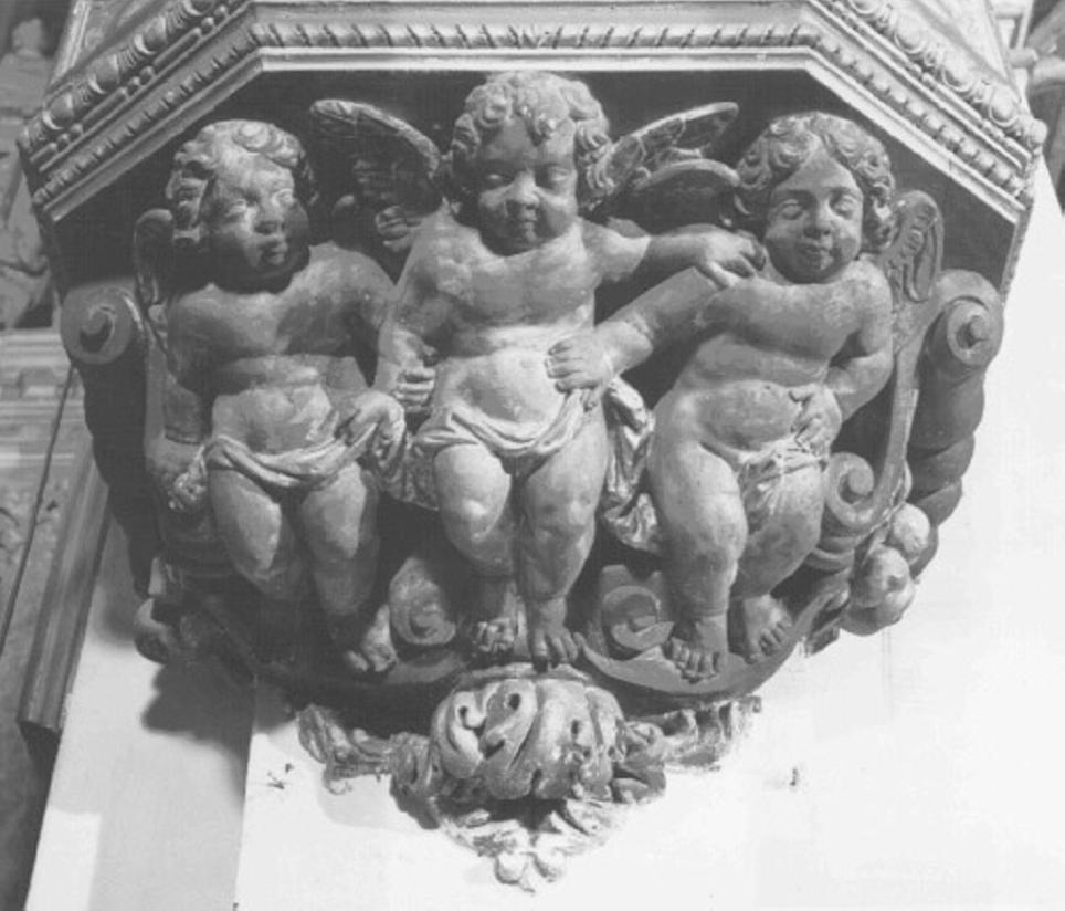angioletti (rilievo, elemento d'insieme) di Merlo Domenico (attribuito), Merlo Federico (sec. XVII)