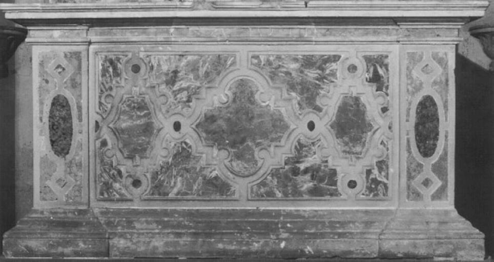 motivi decorativi geometrici (paliotto, elemento d'insieme) di Merlo Domenico (attribuito) (seconda metà sec. XVII)